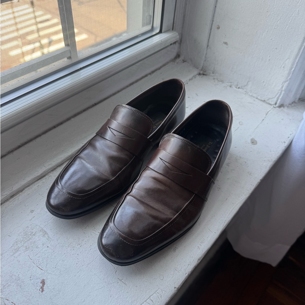 To Boot Dark Brown Leather Slip-Ons